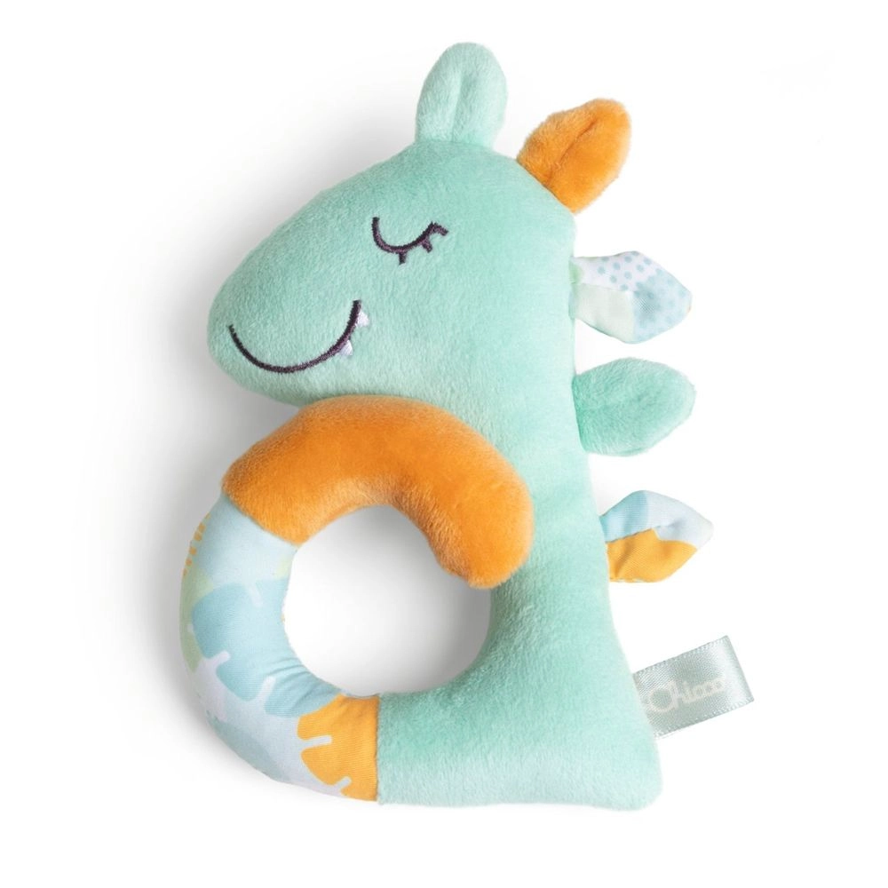 Chicco Baby Dino Rattle Toy - Suitable for 3 to 24 months 100% recycled polyester