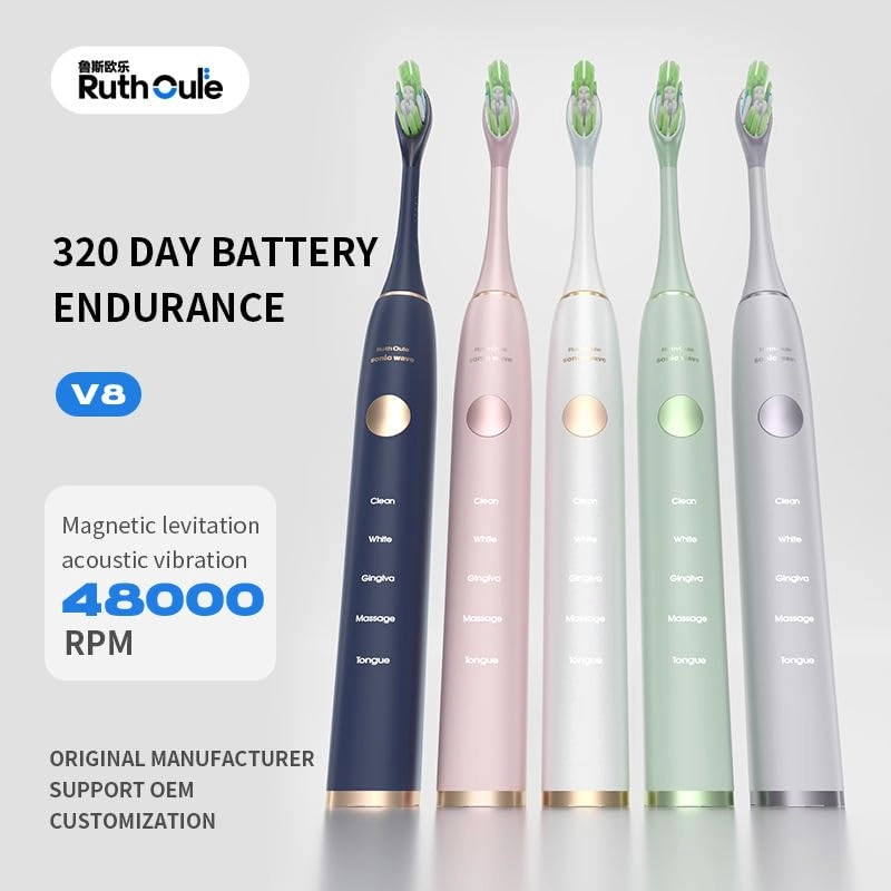 Professional Electric Toothbrush - 5 Brush Heads Wireless Charging