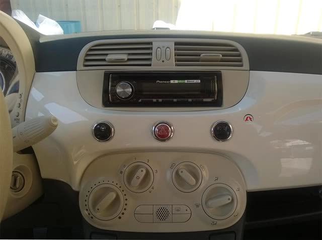 Single DIN Car Radio Frame Installation Kit - FIAT 500 Cinquecento 2007 - 2014 without OEM gps