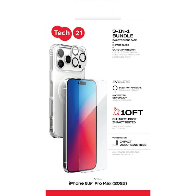 Evo + Impact Glass + Camera Lens Protector - MagSafe Clear for iPhone Air