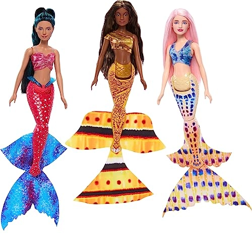 Caspia Mermaid Doll + Indira Mermaid Doll + Perla Mermaid Doll + Karina Mermaid Doll + Mala Mermaid Doll + Tamika Mermaid Doll + Ariel Mermaid Doll