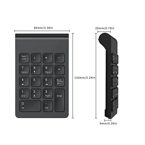 18K-W-Numeric-Keypad - 2.4G Wireless Black