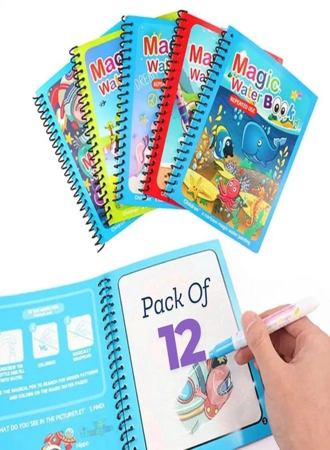 Toy Imagine Magic Water Drawing Book - 12pc Water Pen