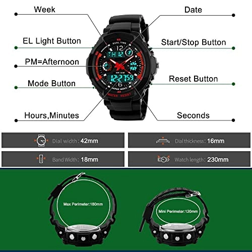 Digital Watch 42mm Plastic
