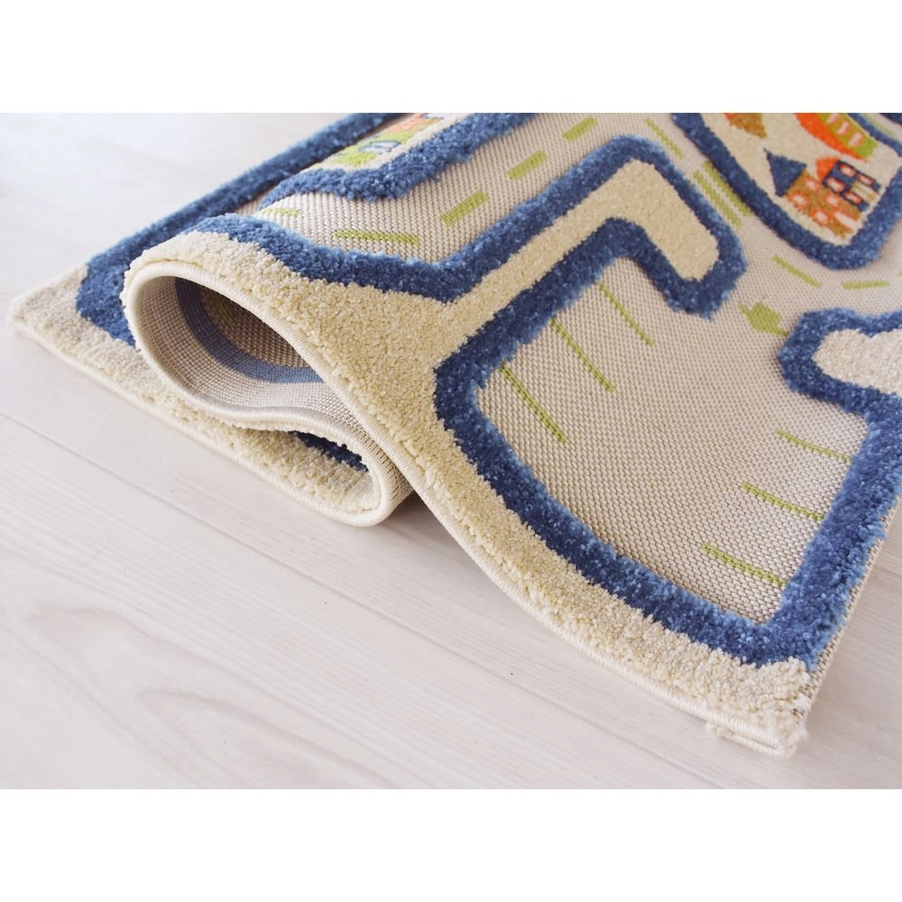 Traffic Design Educational 3D Carpet Playmat - Traffic Blue 12 months