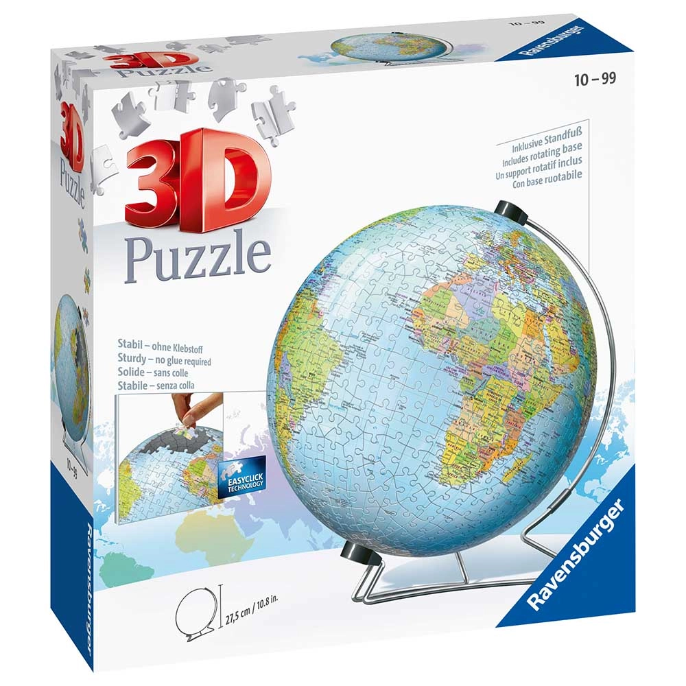 Ravensburger World Globe 3D Puzzle (EM-12436-7) - 540 pcs