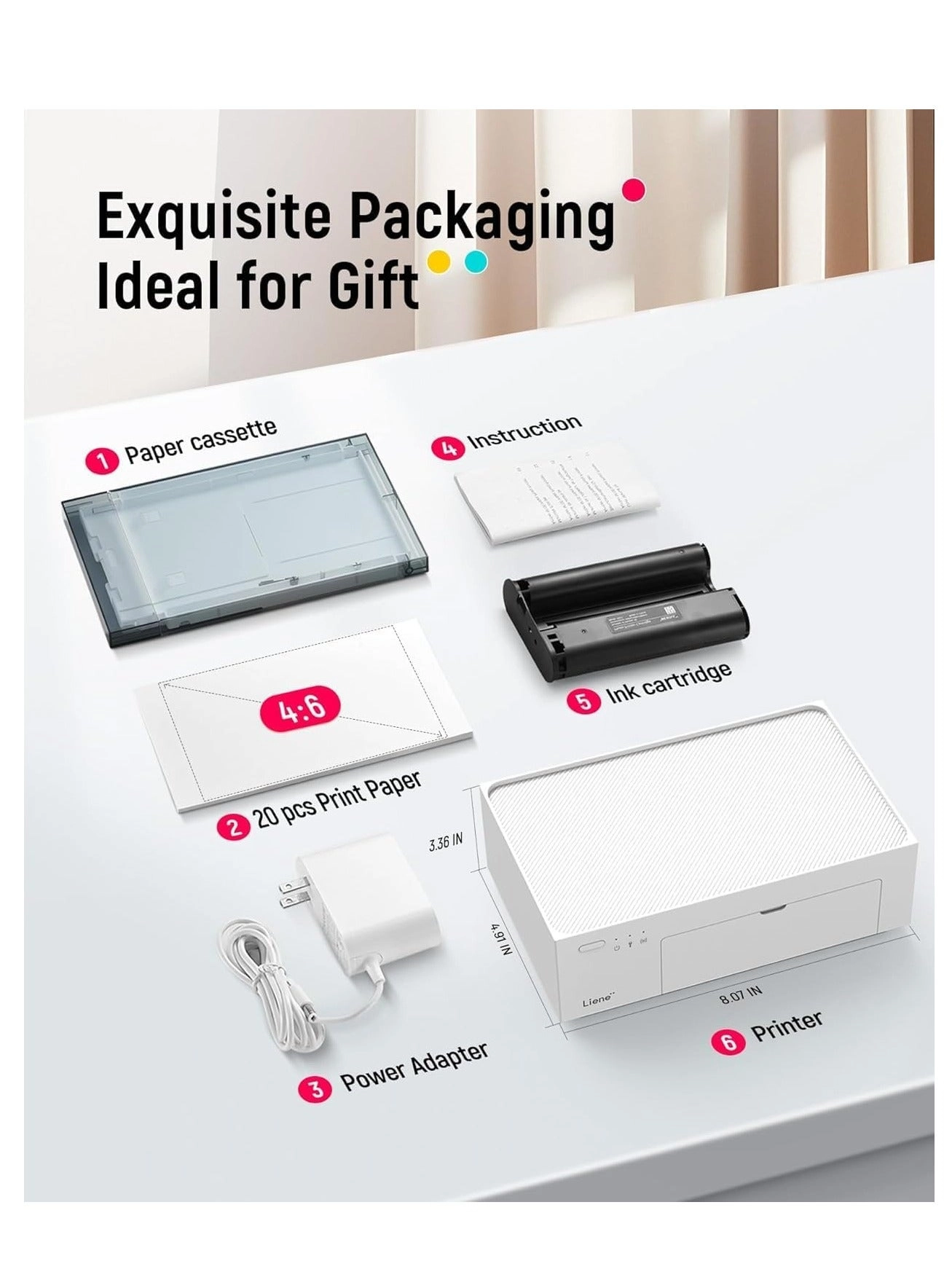 Portable Photo Printer - 4x6 inch