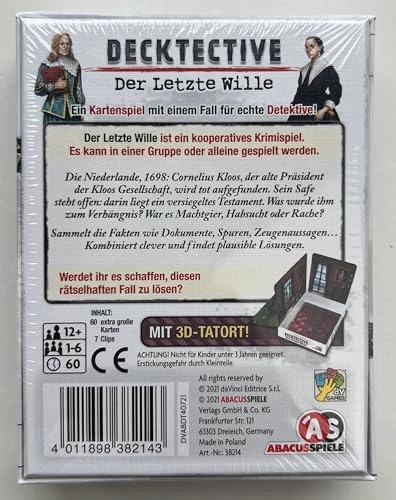Decktective: The Last Will - Card Game (German)