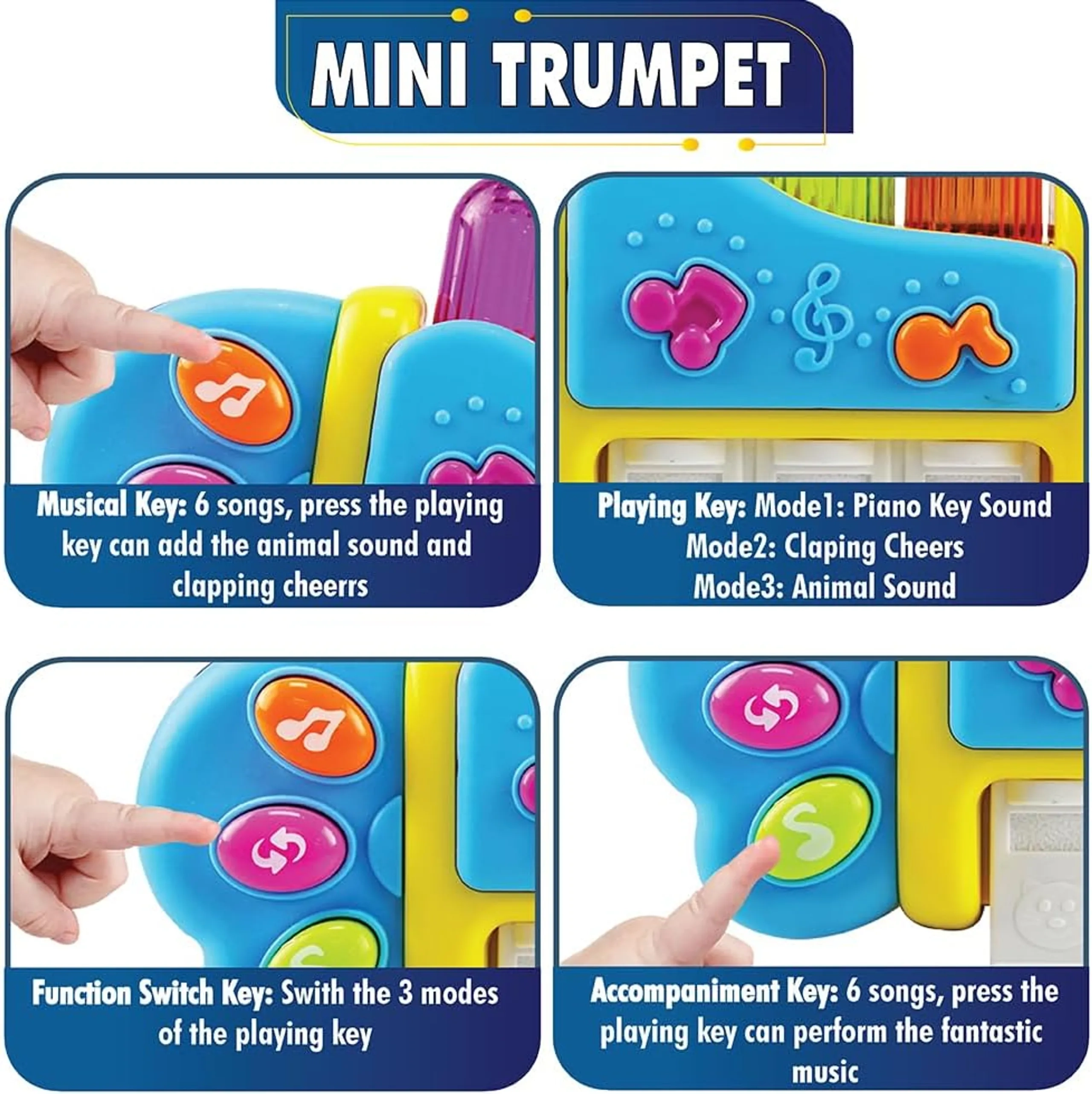 Mini Trumpet - more than 10 songs Suitable for 18 months & above