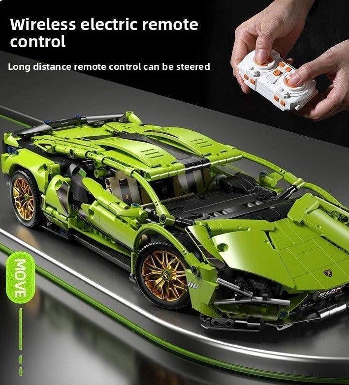 Cyberpunk Racing Car - Green and Gold