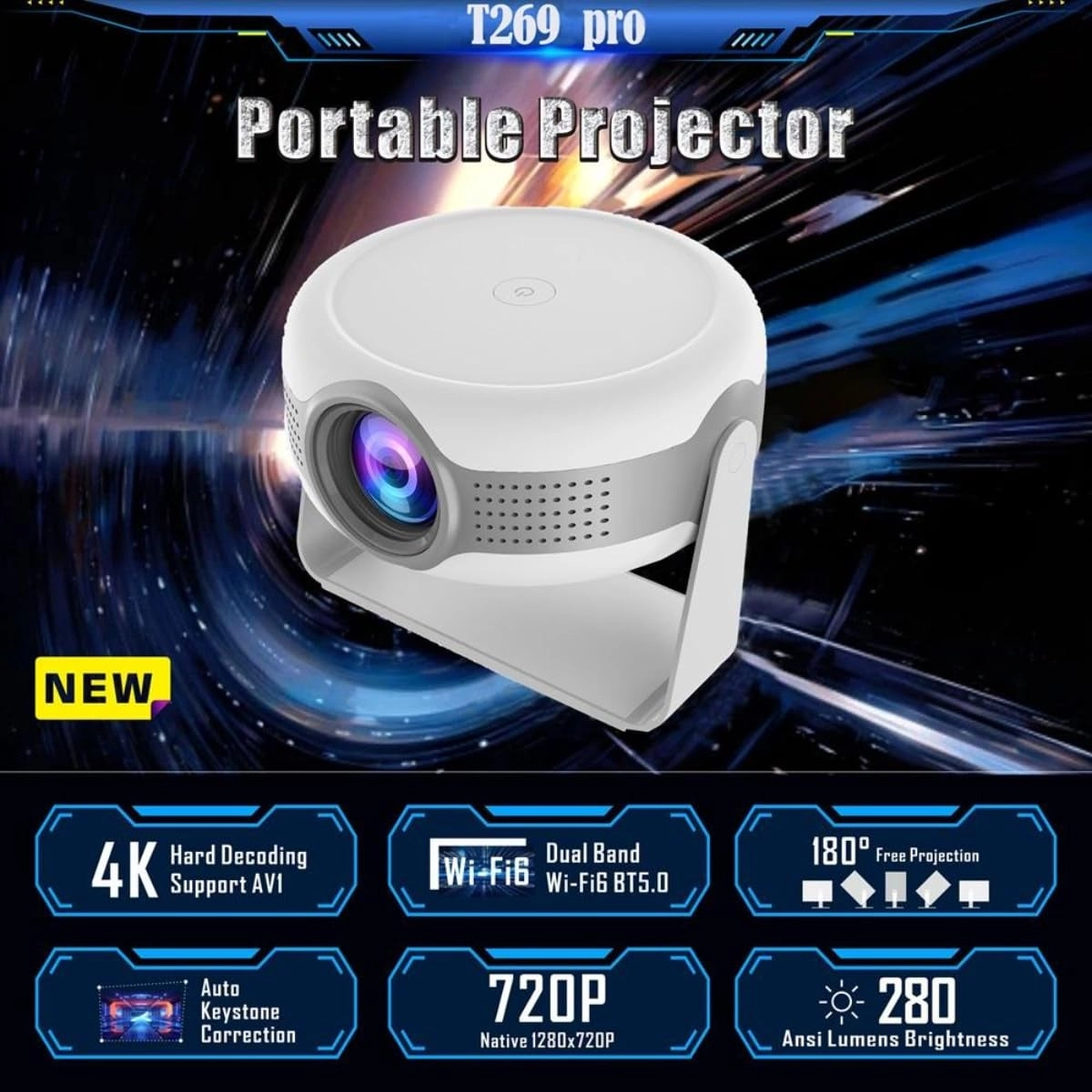 Portable Smart Projector - 1280×720