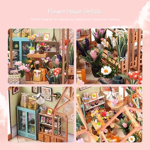 Miniature Dollhouse Kit - Pink 1:24