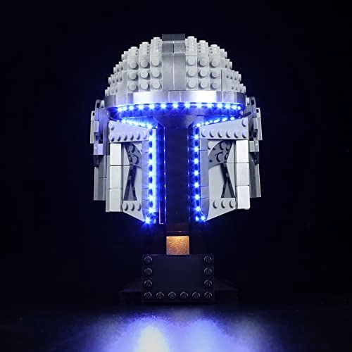 LED Lighting Kit for Lego Mandalorian Helmet 75328 - Lights Only Light Contorl Version