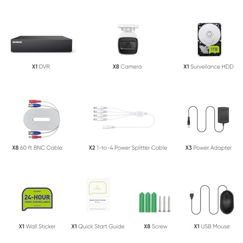 8CH HD-TVI Security Camera System - 1TB