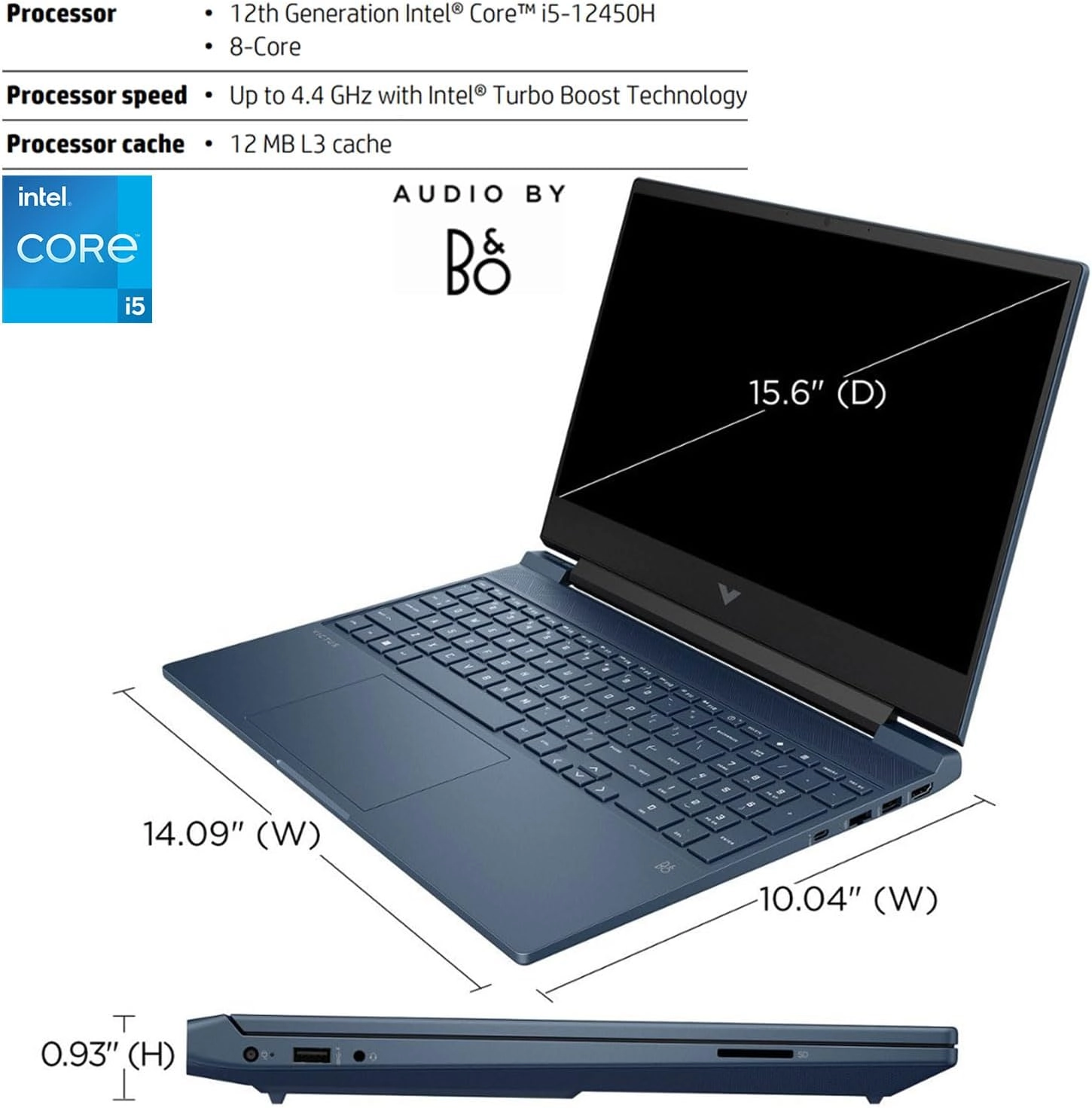 Victus - 15.6'' 1000GB 16GB 1000GB Core i5-12450H
