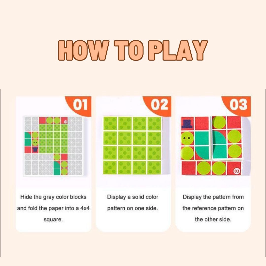 Origami Board Game - Level 3 50 diverse play sheets