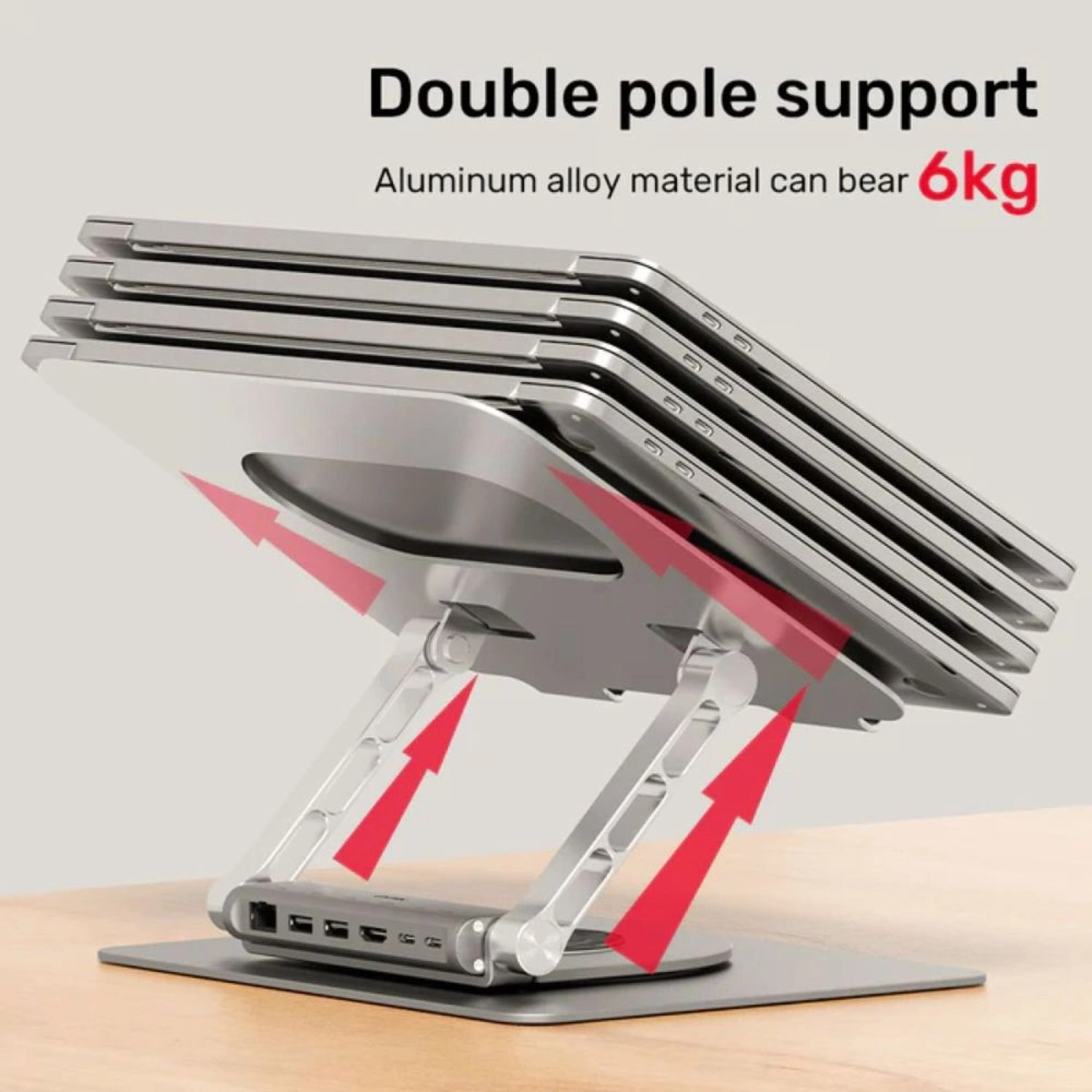 7-in-1 USB-C Foldable Laptop Stand - 100W Power Delivery 4K@60Hz HDMI