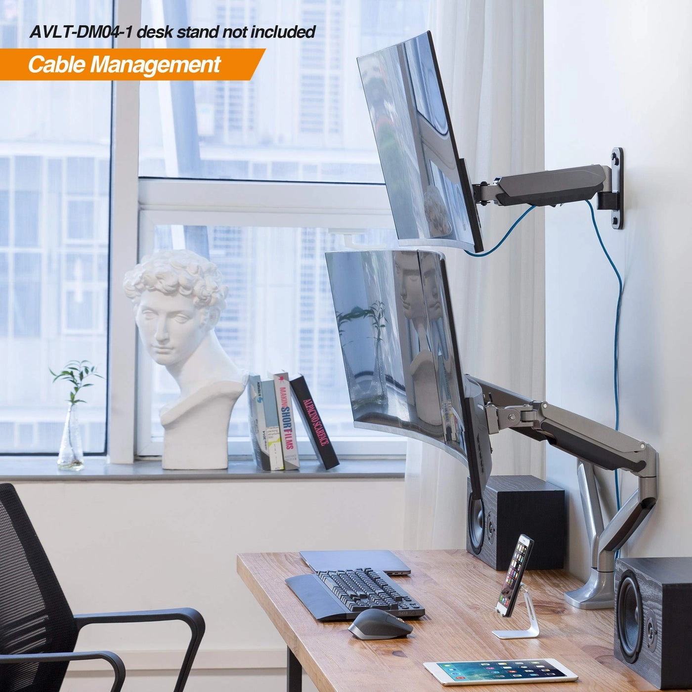 1332 Monitor Wall Mount - Single 32 inch 100x100mm