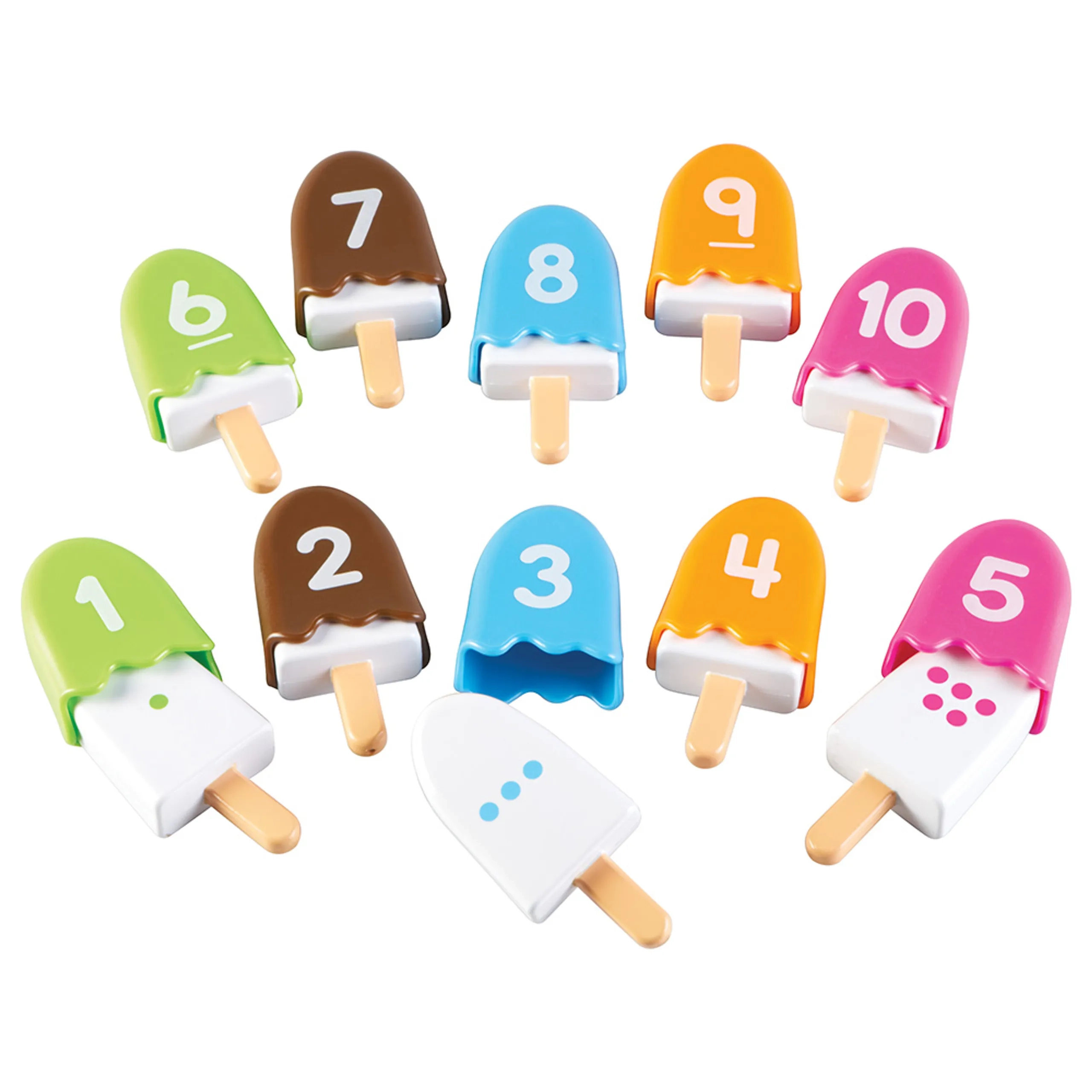 Learning Resources Smart Snacks Number Pops - Suitable for 18 months & above 10 pops and 10 shells