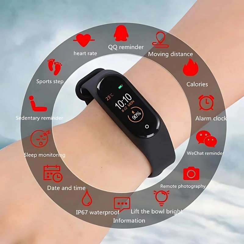 Smart Bracelet - Heart Rate Sensor OLED Display Waterproof