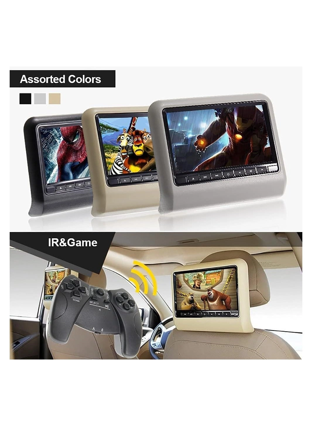 Car Headrest - 9 Inch Pack