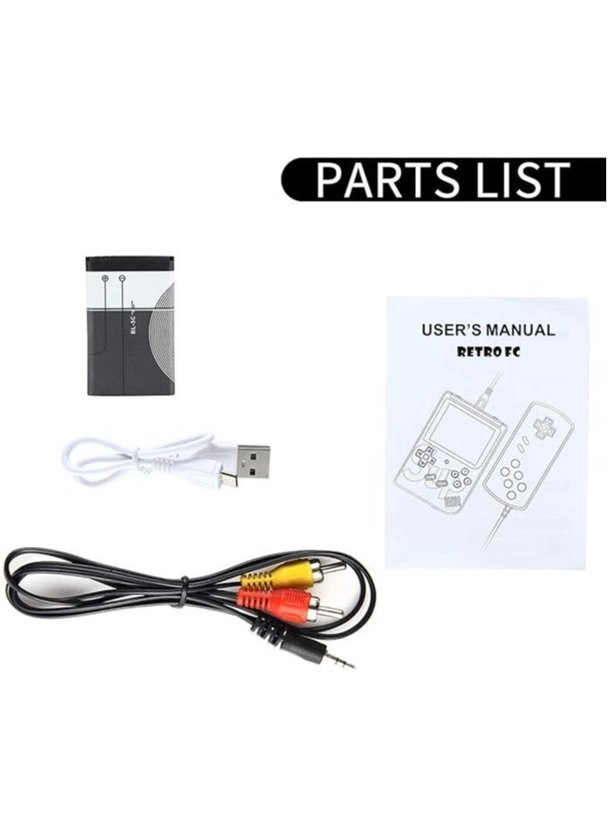 Handheld Game Console - 400 Built-in Games 3-Inch Color Screen Rechargeable Battery