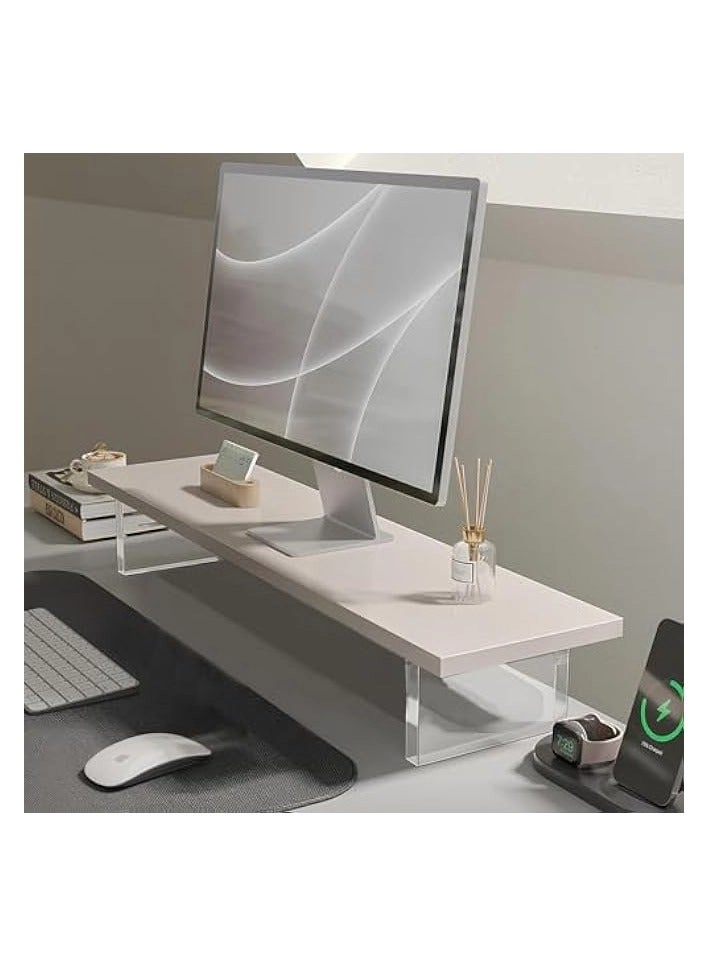 Monitor Stand Riser - White 50(L) x 20(W) x 7.7(H) cm