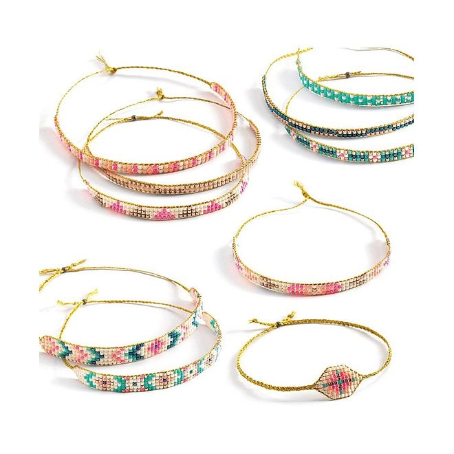 Tiny Beads Bracelet Workshop Kit - Loom Beads Instructions