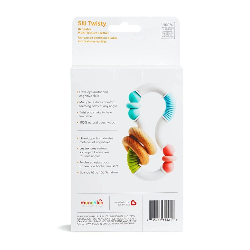 Sili Twisty Bendable - 100% natural beechwood and food-grade silicone