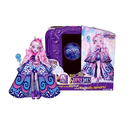 Magic Mixies Magic Mirror - 50+ Lights & Sounds + Luna The Butterfly Pixie Supreme fashion doll - 10.5" 9-Point Articulation