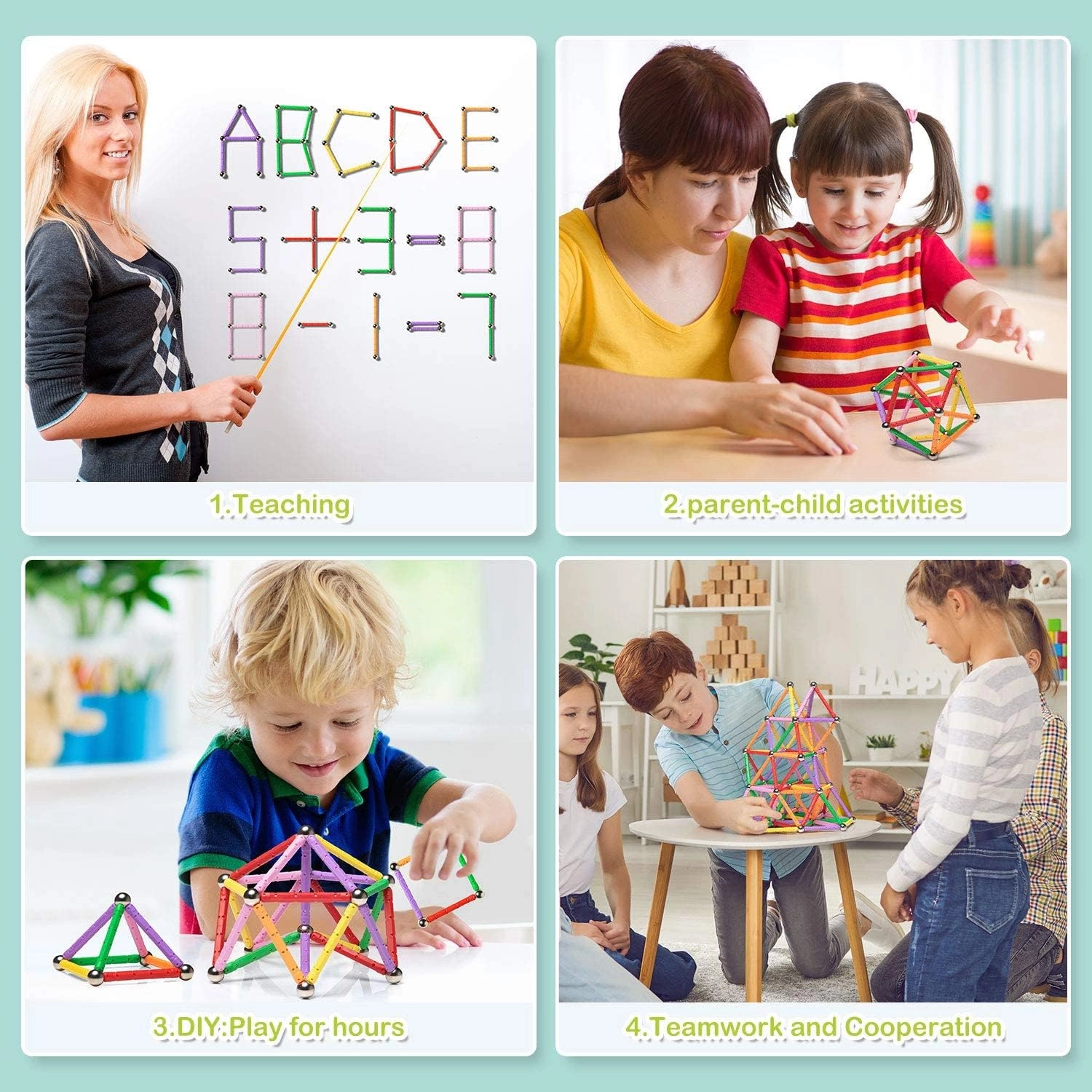 Magnetic Building Blocks - 34pcs