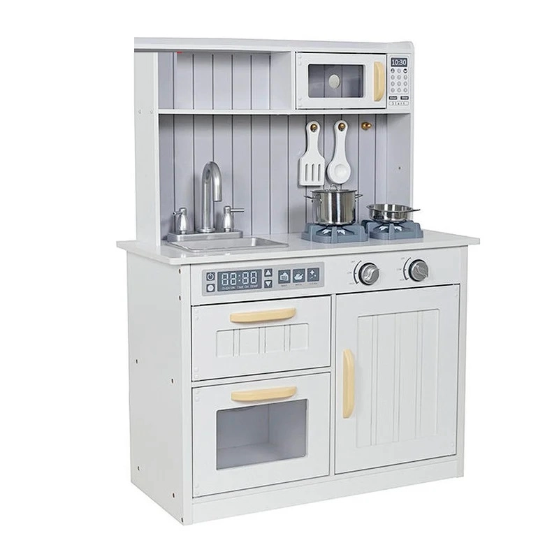 Kids Wooden Play Kitchen Set (5551007-W10C823B)