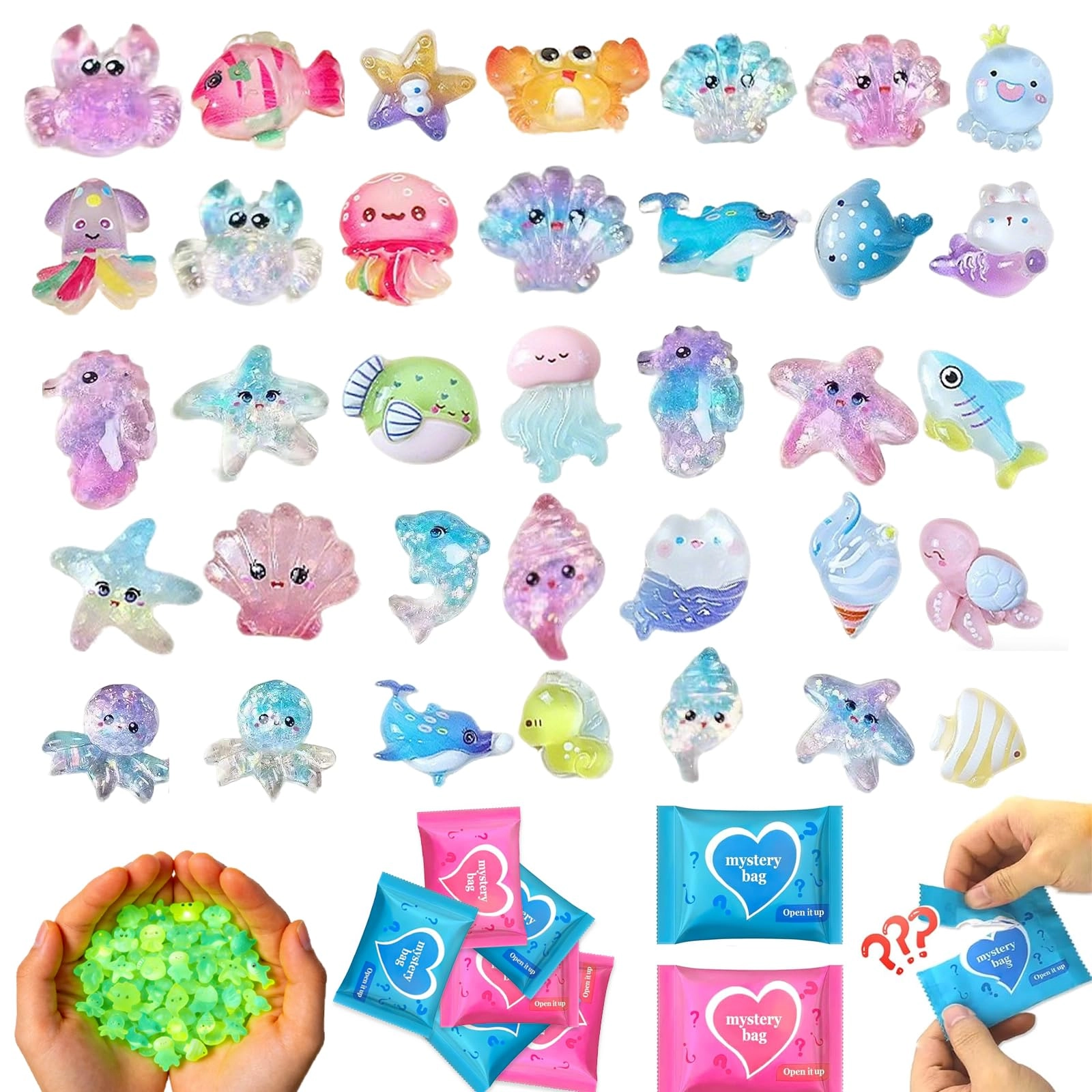CIYOJA Ocean Animal Blind Bag Mini Resin Figures - 36 months 50.0 Count