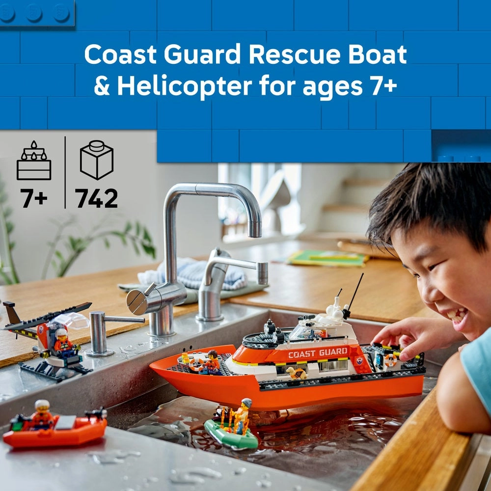 City Coast Guard Rescue Boat & Helicopter (60504)