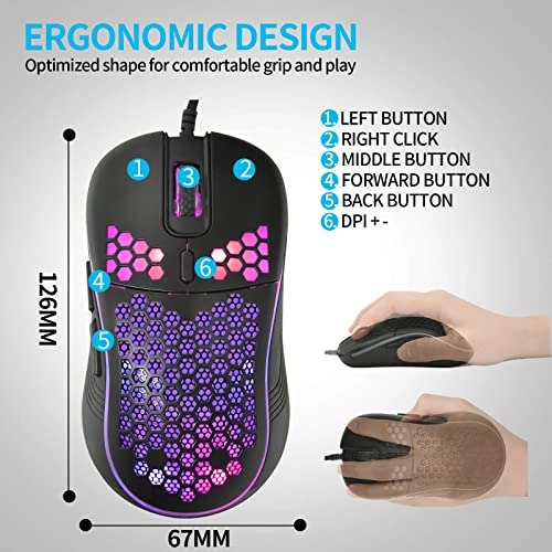 Honeycomb Gaming Mouse - Wired