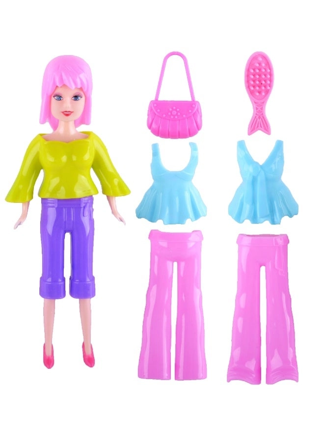 Everyday Fashion Doll - Snap On 7 Pcs Pink Ages 3+