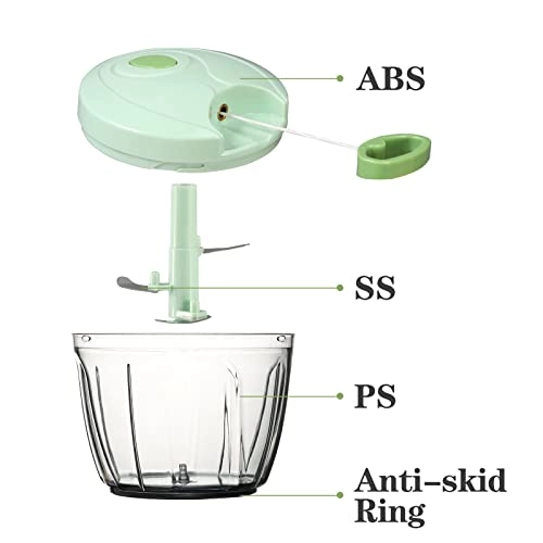 Manual Food Chopper - 650ML 3 blades