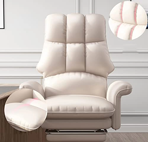 Desk Chair - PU Leather Brown High Back
