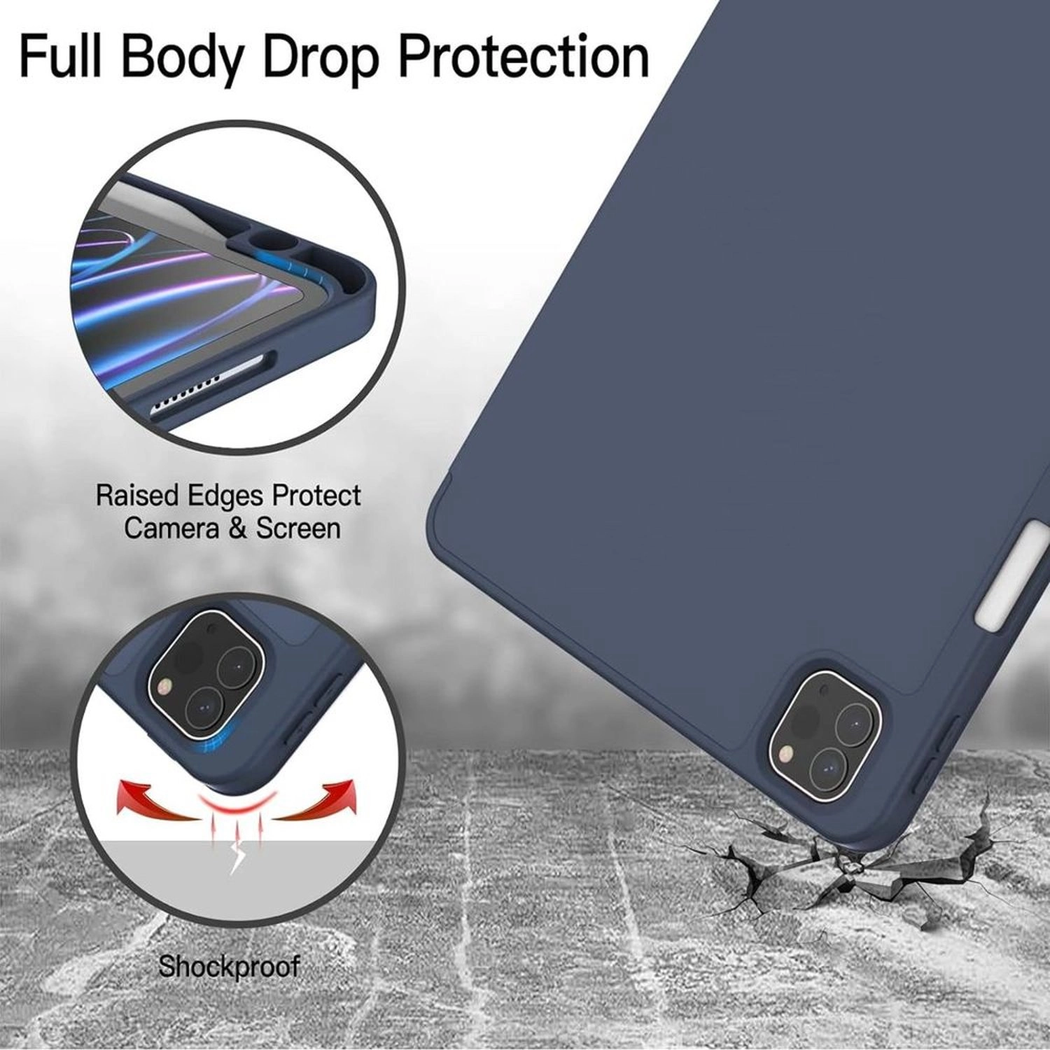 Flip Case with Pencil Holder for iPad 10.2-inch