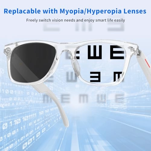 Smart Glasses - Bluetooth Touch Control Clear Lens