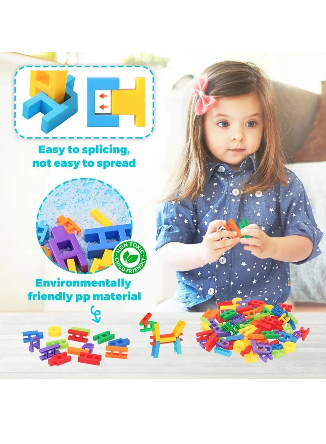 DIY Plastic 3D Building Blocks - 216 pcs