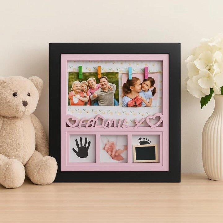 Baby Girl Photo Frame - 4 Picture Slots