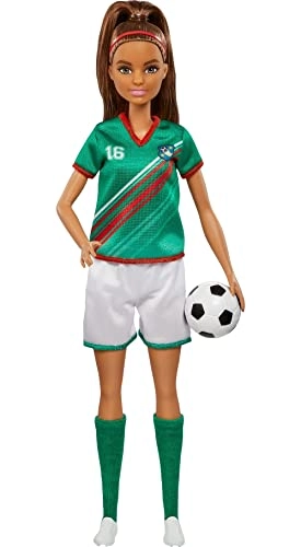 Barbie Soccer Fashion Doll - 11.5 in Brunette Ponytail Ages 3+