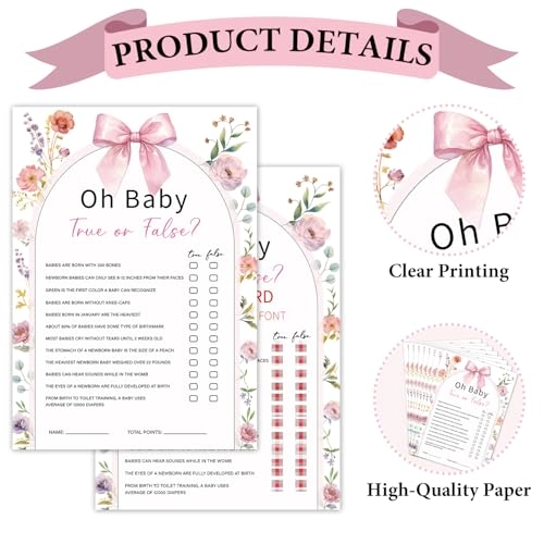 Oh Baby True Or False Game - 18 years and up 30 piece(s)