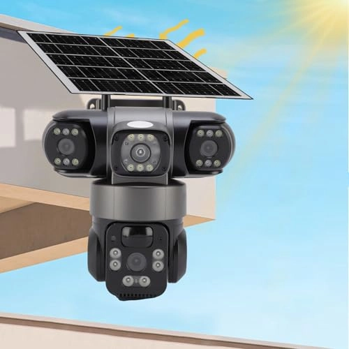 Triple Lens Solar Security Camera 1080p