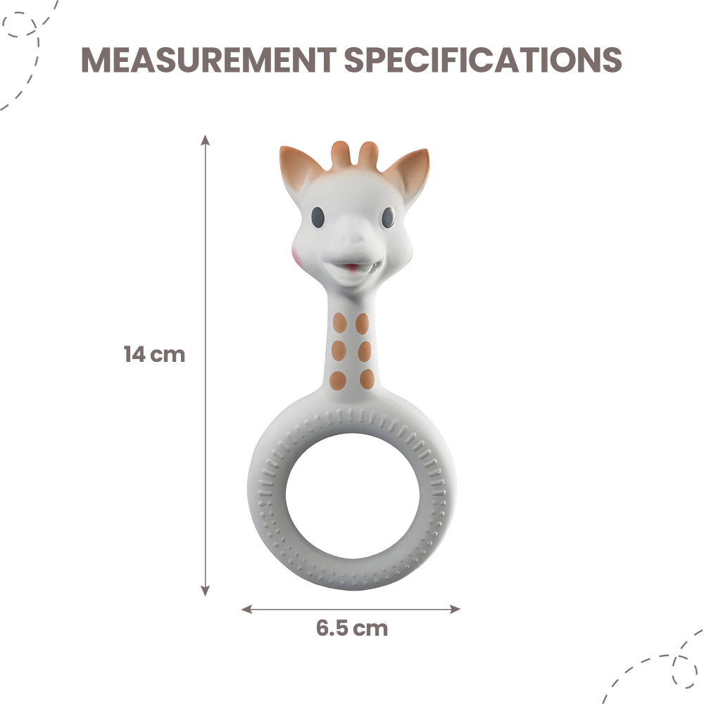 So'Pure Ring Teether - 100% natural rubber
