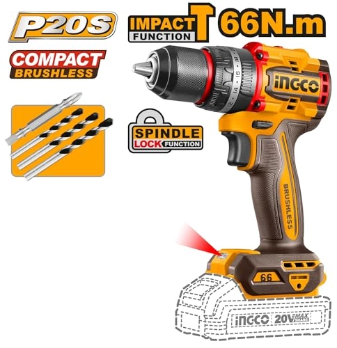 Compact Brushless Cordless Impact Drill - CIDLI206681 + Cordless drywall screwdriver - CDSLI20428 + Cordless rotary hammer - CRHLI20268