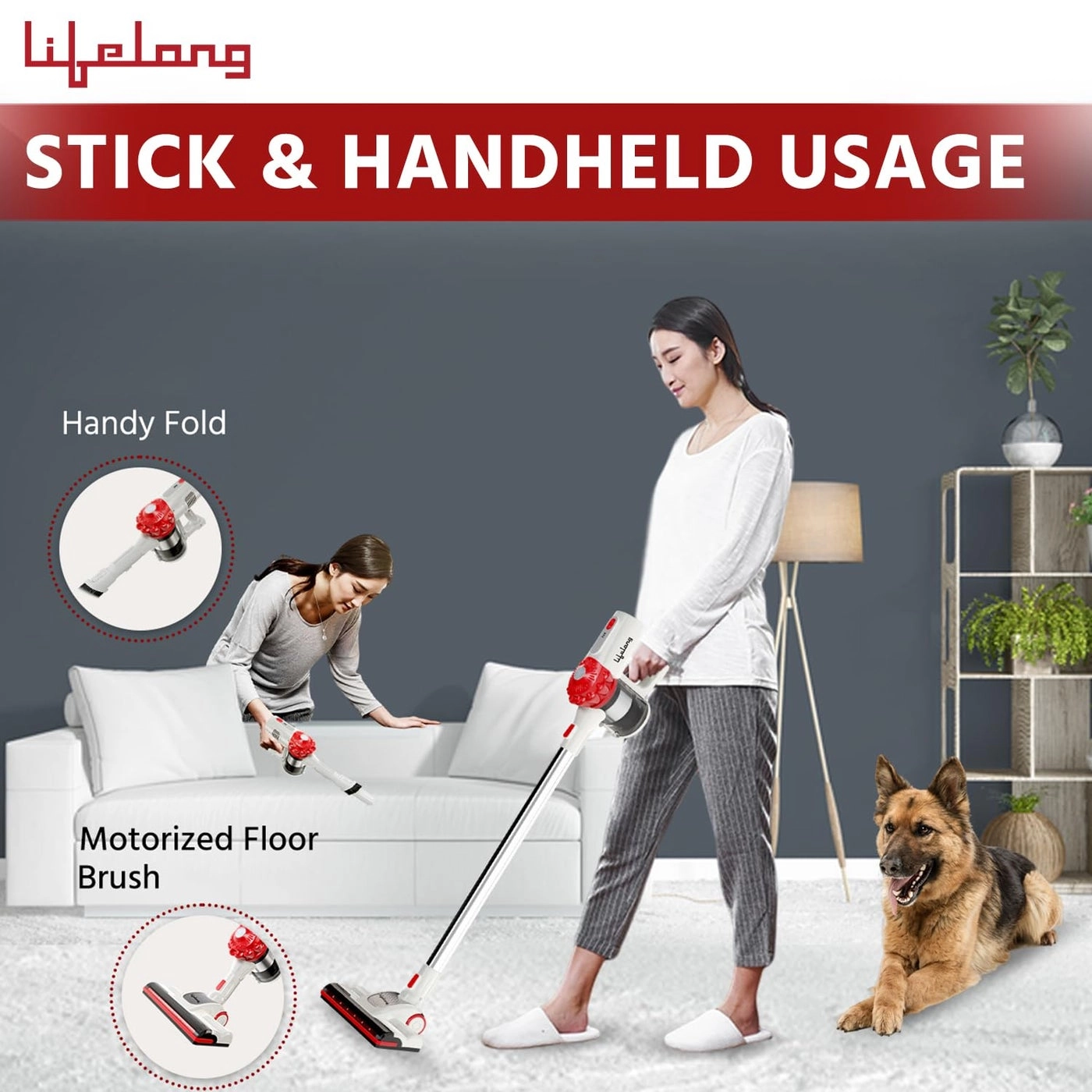 Cordless Vacuum Cleaner - 05L 130W Cyclonic Technology