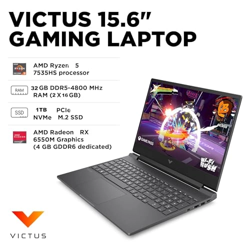 Victus 15 - 15.6'' Ryzen 5 7535HS 32GB DDR5 1TB SSD