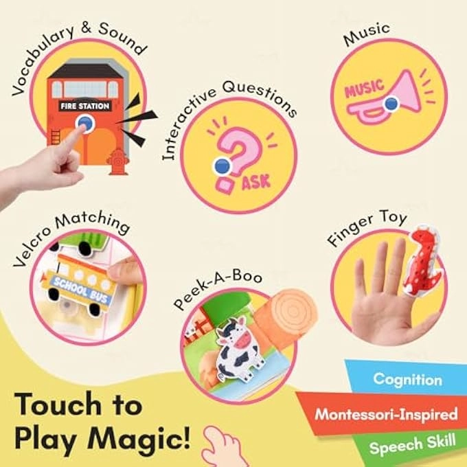 Busy Book - 1 2 3 4 5 Year Old 13 pieces